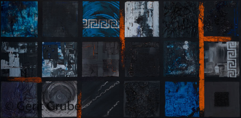 18 Blau, 70 x 140 cm, 2017, Gerit Grube