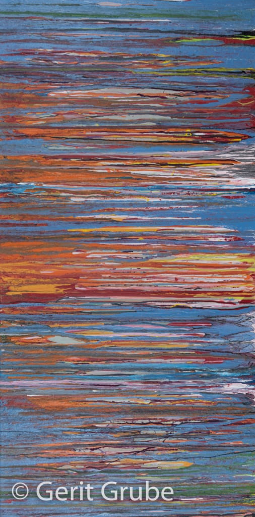Gemälde "Inselteppiche 1", 70 x 240 cm, 2022